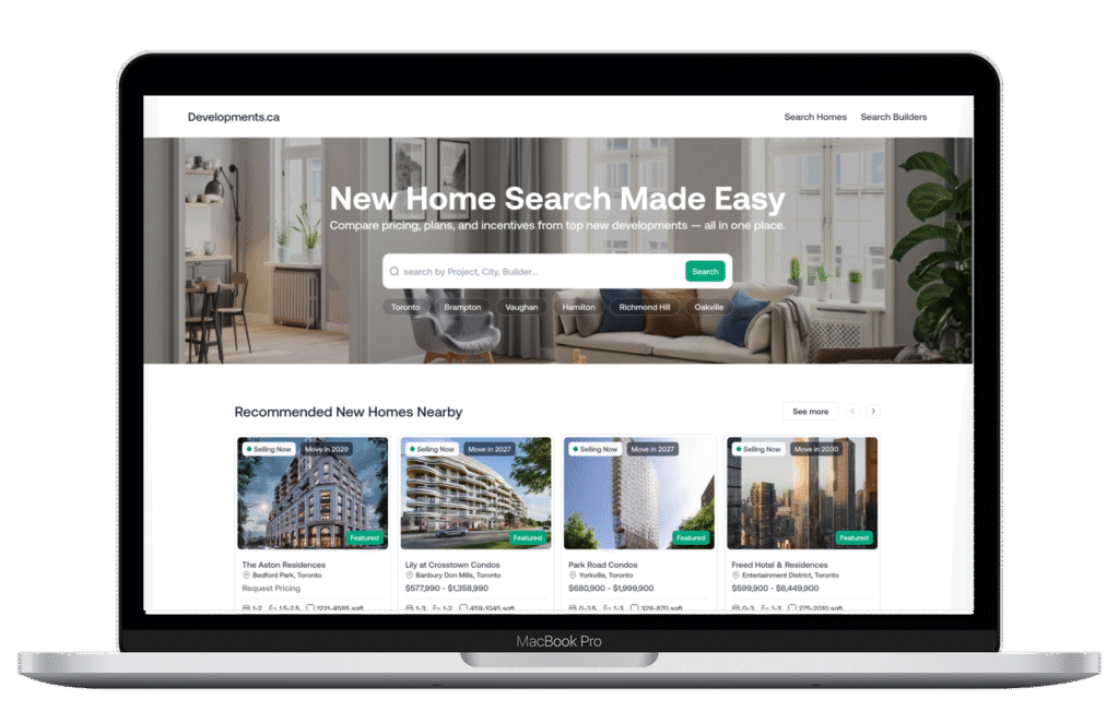 Developments.ca marketplace