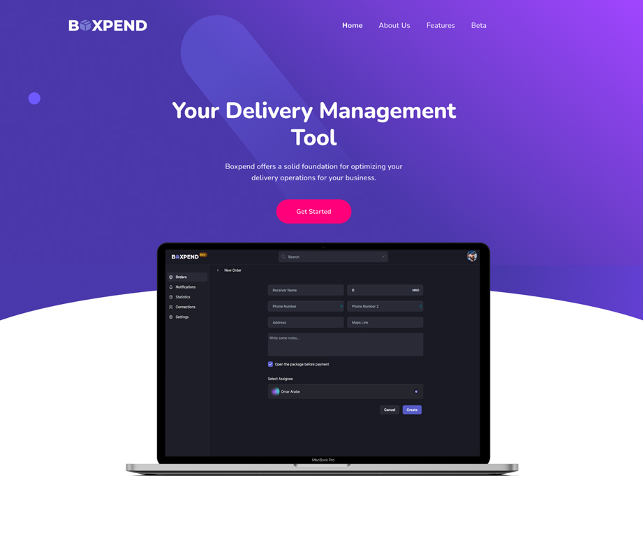BoxPend delivery management platform