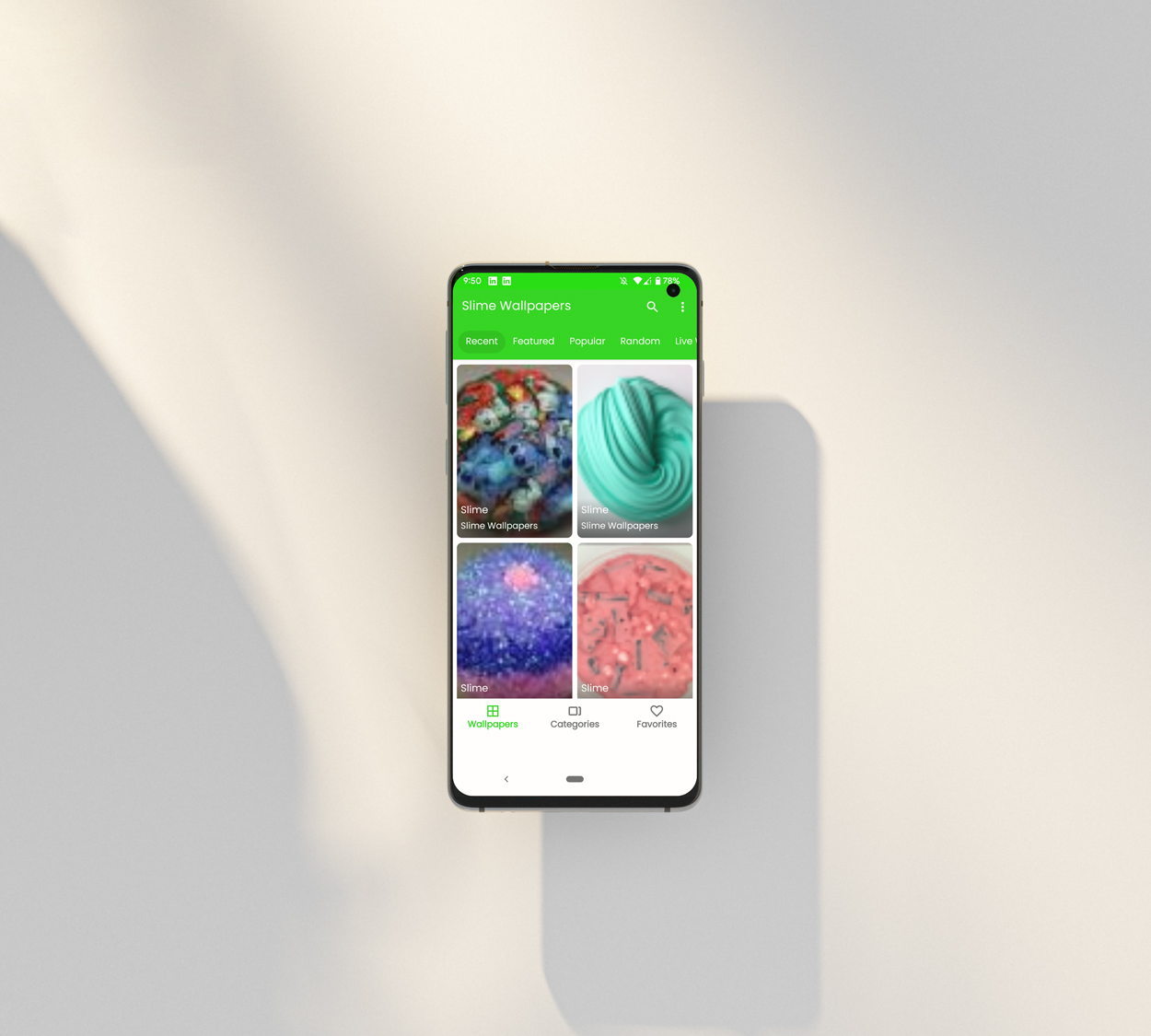 App screens